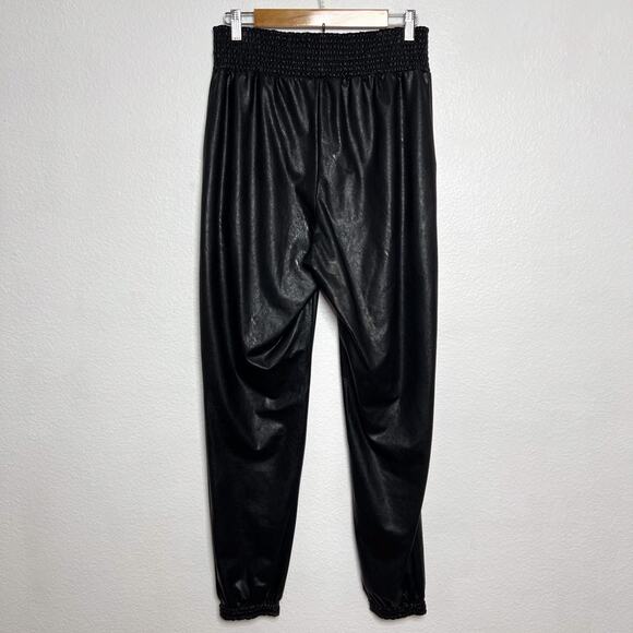 Commando Black Faux Leather Joggers Size Large - Picture 6 of 10